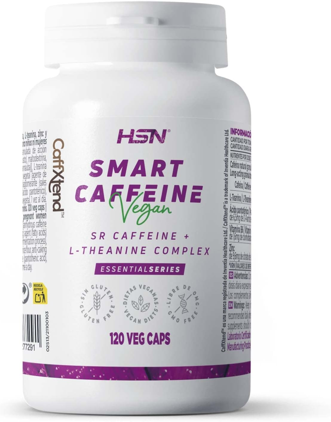 Suplemento cafeína + L-teanina HSN