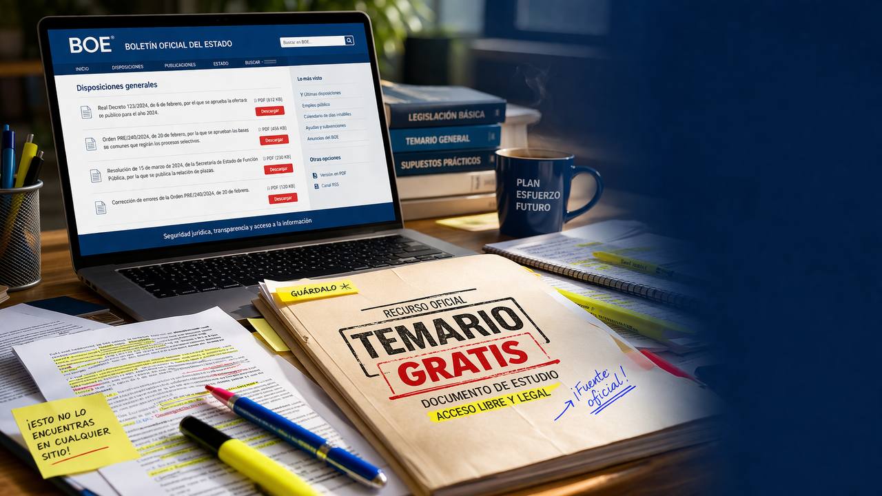 temario gratis oposiciones boe