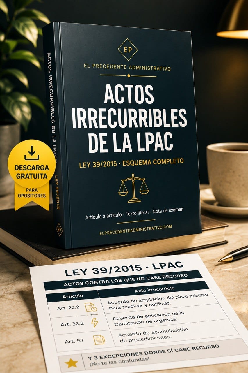 Recurso gratuito sobre actos irrecurribles de la Ley 39/2015